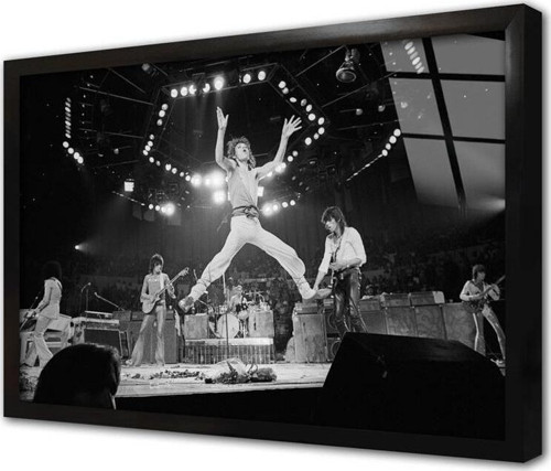 Rolling Stones Çerçeveli Cam Tablo