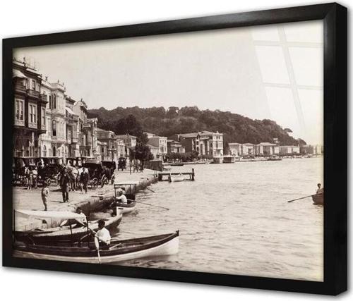 Eski Istanbul Çerçeveli Cam Tablo