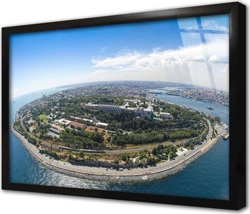 Istanbul Kuş Bakışı Çerçeveli Cam Tablo