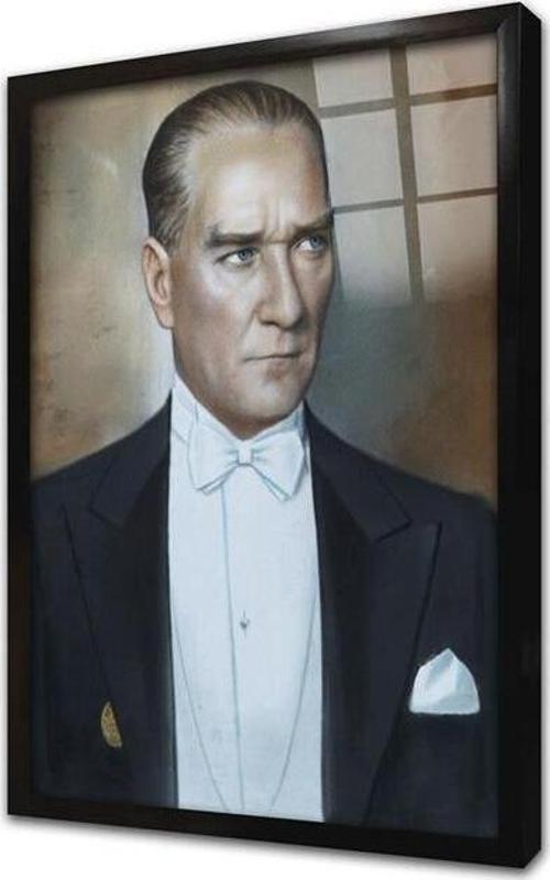 Atatürk Çerçeveli Cam Tablo