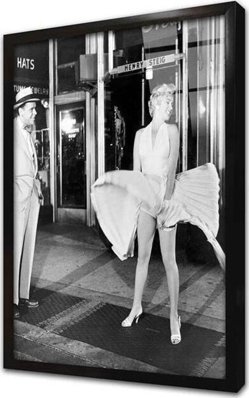 Marilyn Monroe Çerçeveli Cam Tablo