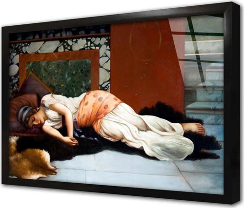 Ay Tanrıçası Selene Çerçeveli Cam Tablo