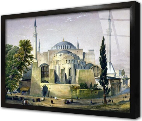 Istanbul Camii Çerçeveli Cam Tablo