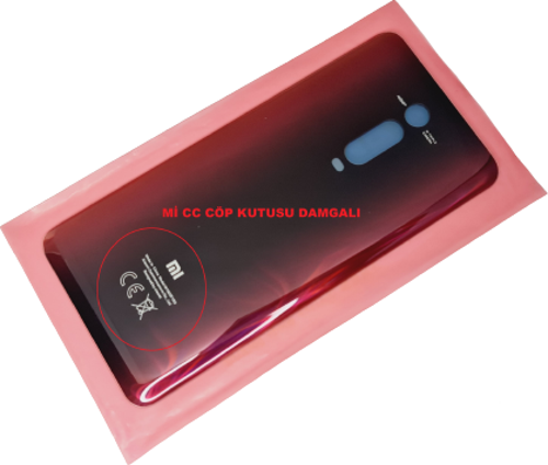 Xiaomi Mİ 9T Mi 9T Pro Arka Pil Kapağı Mİ Damgalı (CAM) KIRMIZI