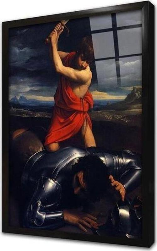David Ve Goliath Çerçeveli Cam Tablo