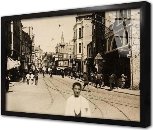 Eski Istanbul Çerçeveli Cam Tablo