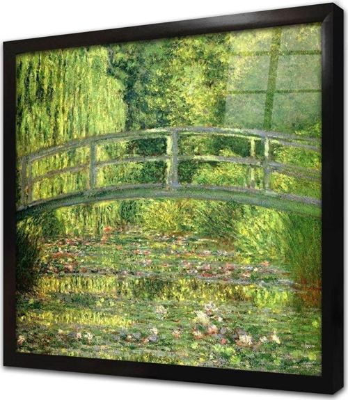 Giverny Monetnin Bahçesi Çerçeveli Cam Tablo