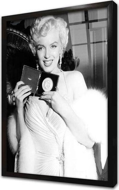 Marilyn Monroe Çerçeveli Cam Tablo