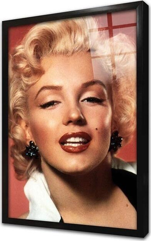 Marilyn Monroe Çerçeveli Cam Tablo