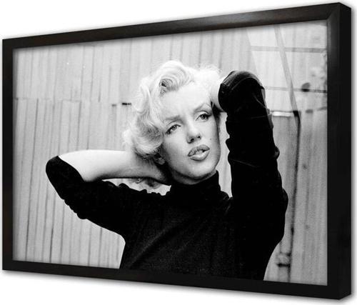 Marilyn Monroe Çerçeveli Cam Tablo