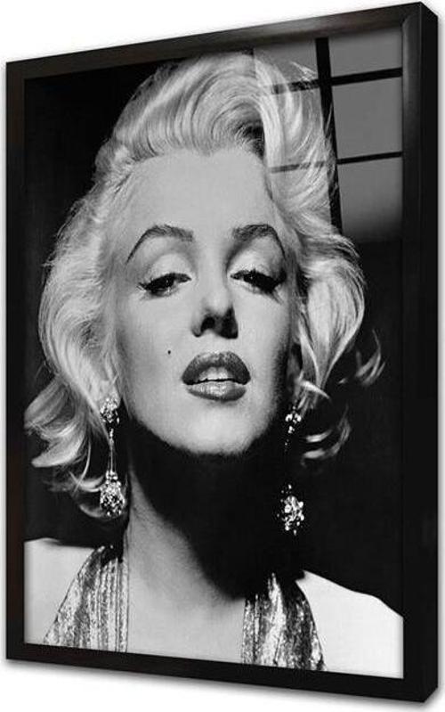 Marilyn Monroe Çerçeveli Cam Tablo