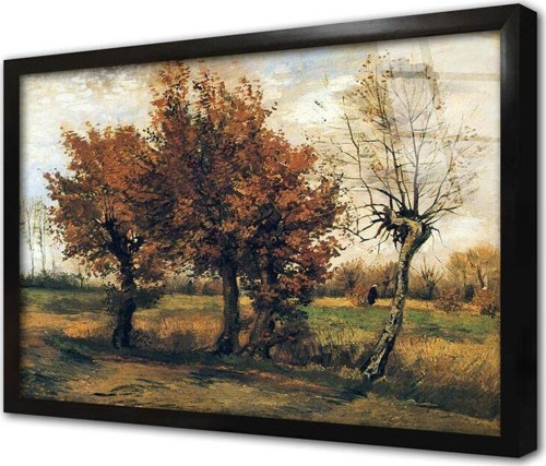 Sonbahar Ağaç Çerçeveli Cam Tablo