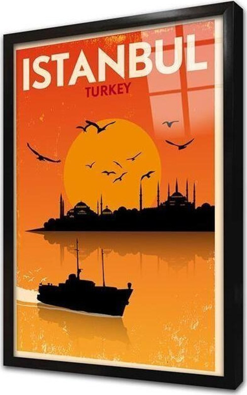 Istanbul Çerçeveli Cam Tablo