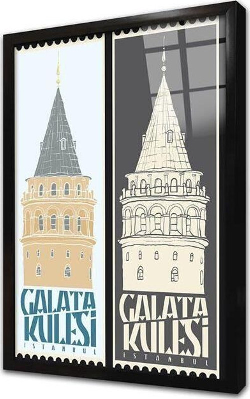 Galata Çerçeveli Cam Tablo