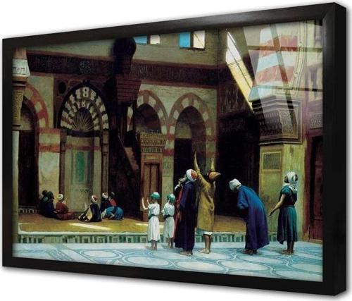 Osmanlı Dönemi Camii Avlusu Çerçeveli Cam Tablo