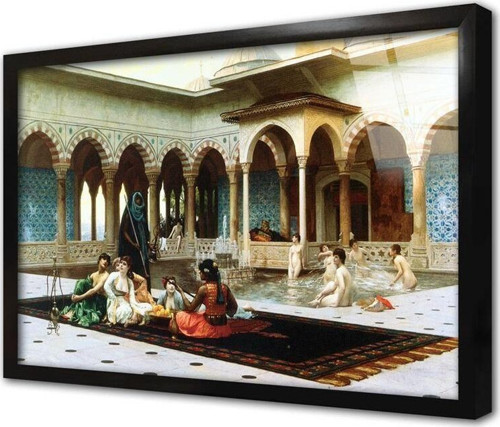 Batının Doğuyu Batılı Bir Gözle Algılaması Çerçeveli Cam Tablo