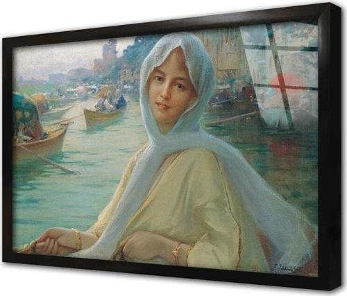 Göksuda Tekne Gezintisi Fausto Zonaro Çerçeveli Cam Tablo