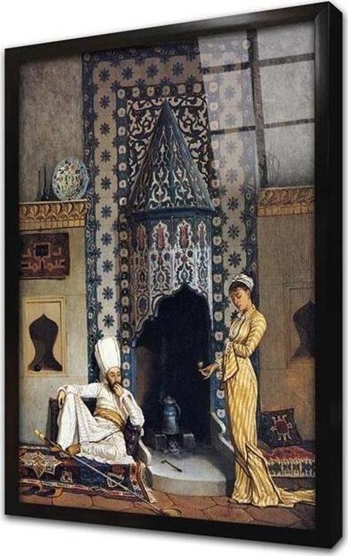 Kahve Ocağı Çerçeveli Cam Tablo