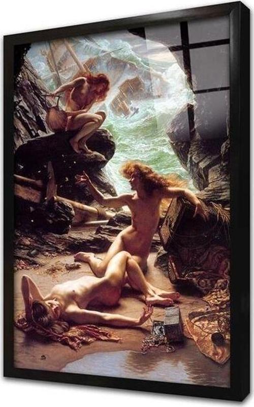 Fırtına Perileri Mağarası Edward Poynter Çerçeveli Cam Tablo