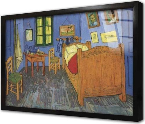 El Dormitorio En Arles Çerçeveli Cam Tablo