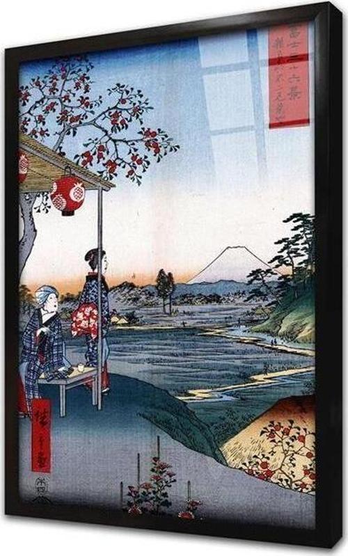 Japon Evi Çerçeveli Cam Tablo