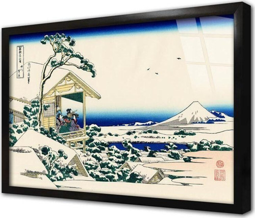 Fuji Dağı Çerçeveli Cam Tablo