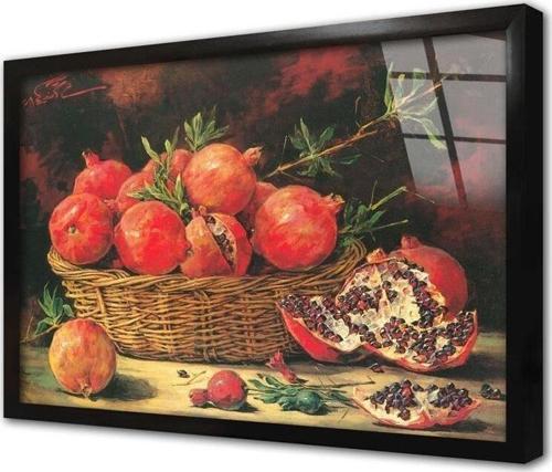 Nar Sepeti Çerçeveli Cam Tablo