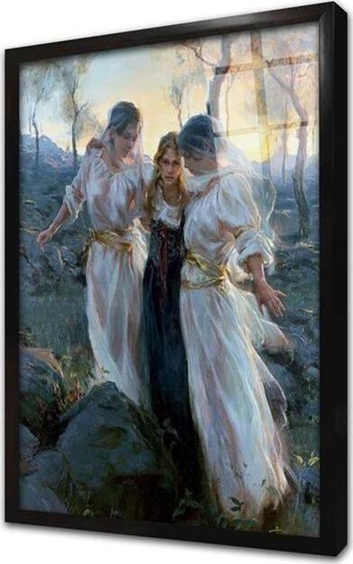 Womans Çerçeveli Cam Tablo