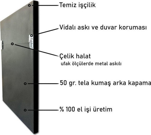 Galata Kulesi Gece Çerçeveli Cam Tablo40x80 cm Ca16029 40x80 cm