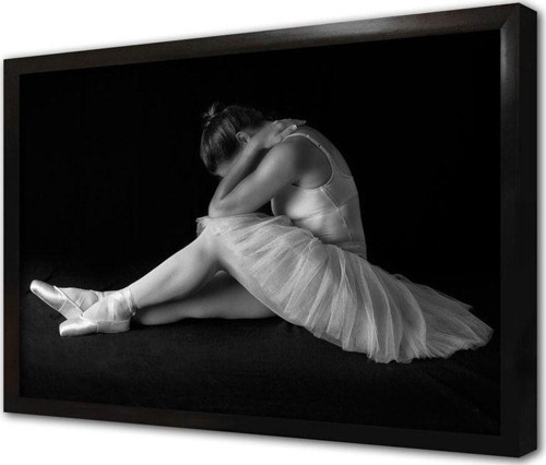 Balerin Kız Çerçeveli Cam Tablo 60x90 cm