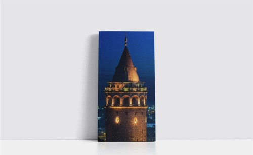 Istanbul Galata Kulesi Çerçeveli Mdf Tablo 40x80 cm