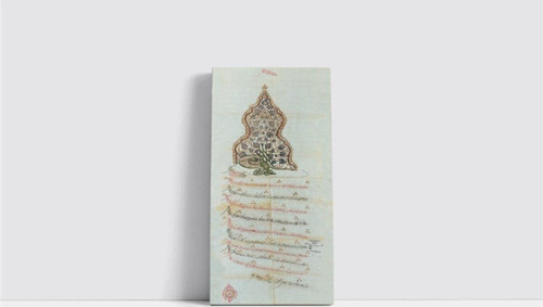 Osmanlı Padişah Fermanı Çerçeveli Mdf Tablo 40x80 cm