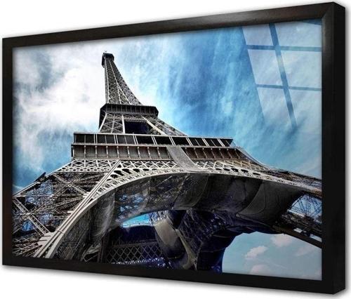 Fransa Eyfel Kulesi Çerçeveli Cam Tablo 60x90 cm