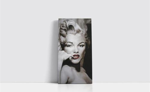 Siyah Beyaz Marilyn Monroe Çerçeveli Mdf Tablo 30x60 cm