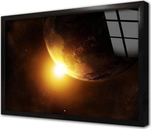 Dünya Güneş Çerçeveli Cam Tablo 20x30 cm