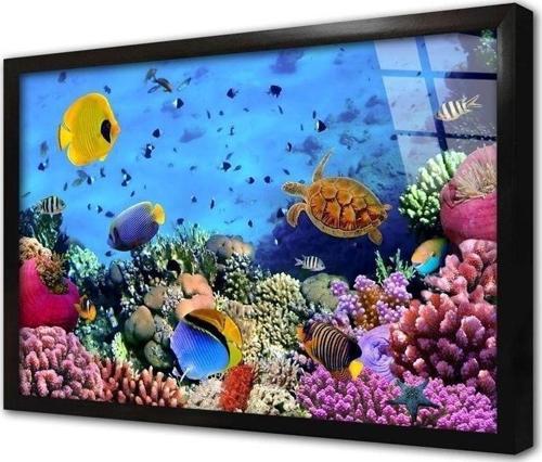Denizaltı Çerçeveli Cam Tablo 30x40 cm