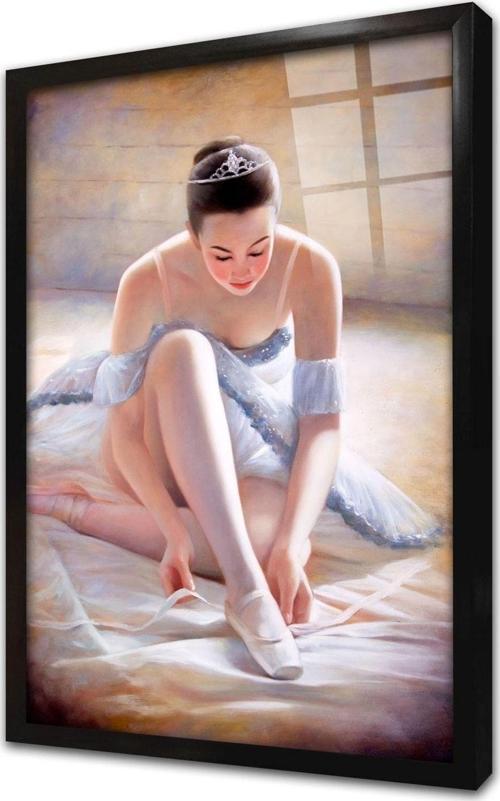 Balerin Çerçeveli Cam Tablo 30x40 cm