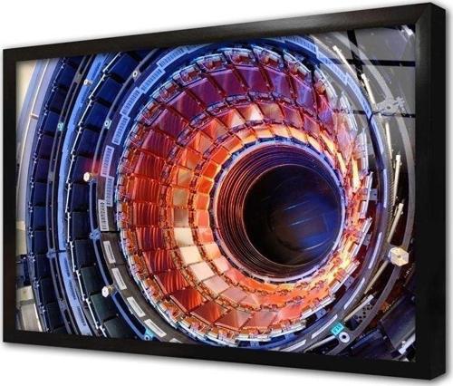 Büyük Hadron Çarpıştırıcısı Çerçeveli Cam Tablo 50x70 cm