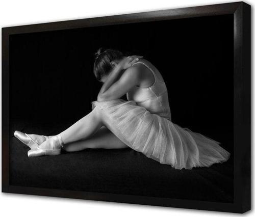 Balerin Kız Çerçeveli Cam Tablo 30x40 cm