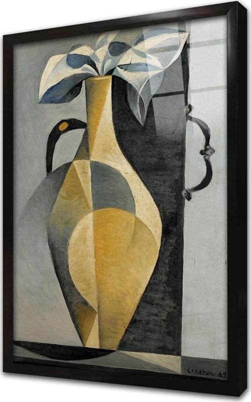 Vazoda Çiçek Çerçeveli Cam Tablo 20x30 cm