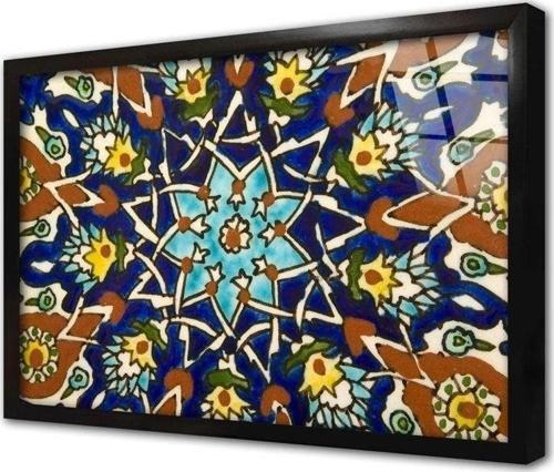 Osmanlı Çini Görselleri Çerçeveli Cam Tablo 20x30 cm