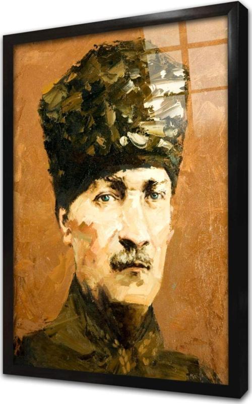 Mustafa Kemal Atatürk Çerçeveli Cam Tablo 30x40 cm