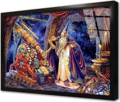 Çizgi Animasyon Çerçeveli Cam Tablo 20x30 cm