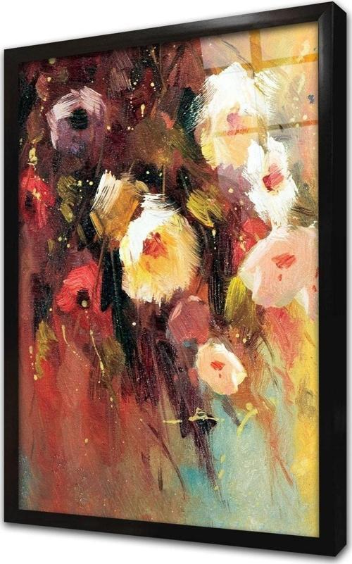 Çiçek Çerçeveli Cam Tablo 20x30 cm