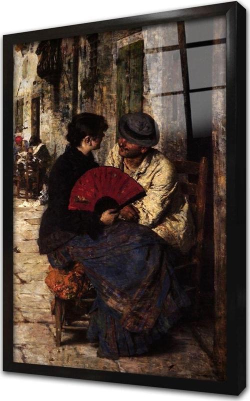 Venedik Insanları Çerçeveli Cam Tablo 30x40 cm