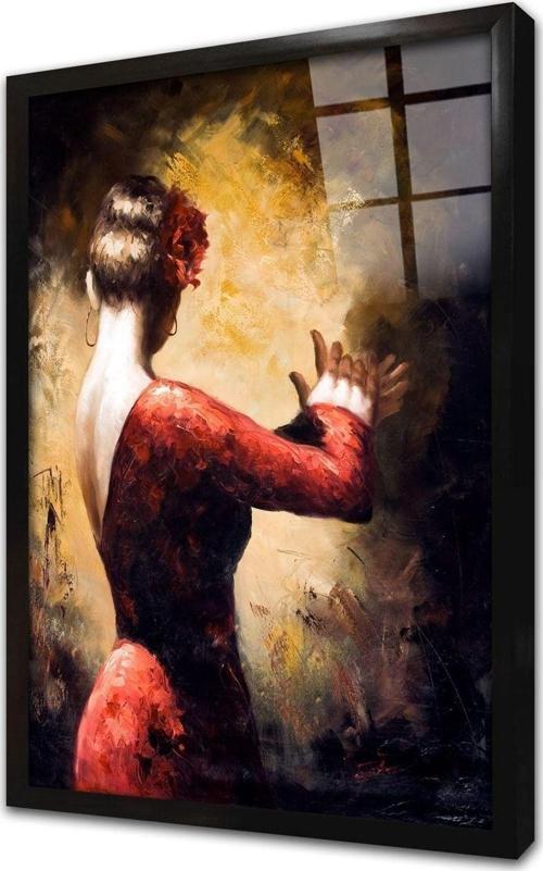 Ispanyol Dansçı Çerçeveli Cam Tablo 20x30 cm