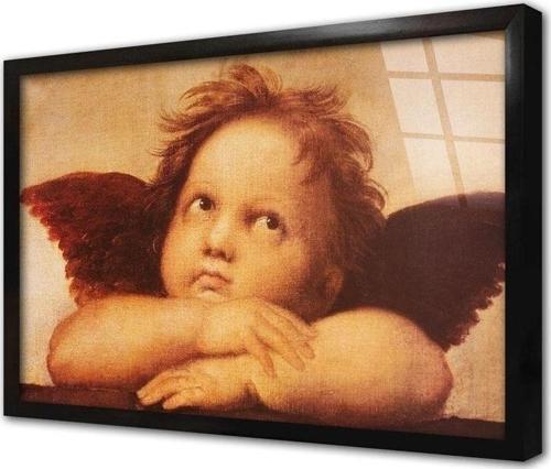 Baş Melek Rafaelin Çerçeveli Cam Tablo 30x40 cm