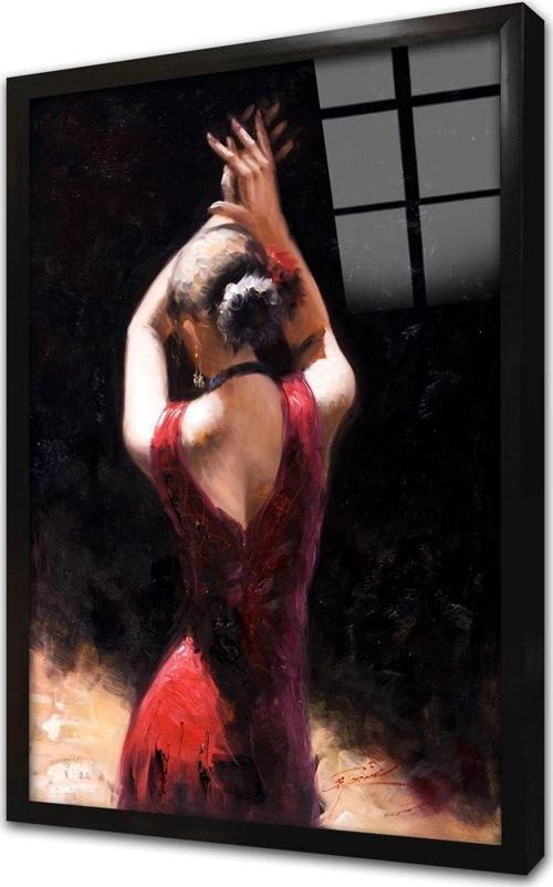 Ispanyol Dansçı Çerçeveli Cam Tablo 20x30 cm