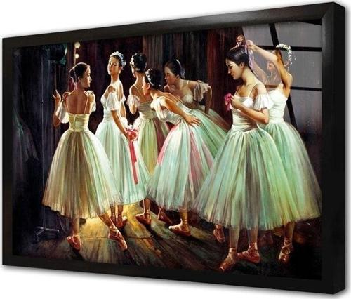 Dansçı Kızlar Çerçeveli Cam Tablo 20x30 cm