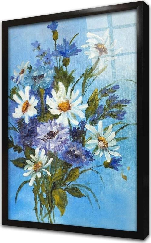 Çiçek Çerçeveli Cam Tablo 20x30 cm